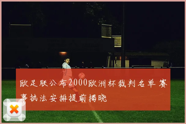 欧足联公布2000欧洲杯裁判名单 赛事执法安排提前揭晓